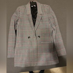 Anine Bing Plaid Print Blazer size XS